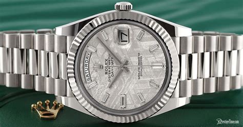 rolex day date 40 meteorite|Rolex Day-Date platinum 40mm.